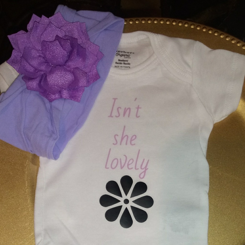 Customized two-piece onesie set baby girls